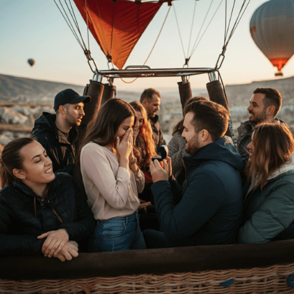 Kapadokya Balonda Evlilik Teklifi