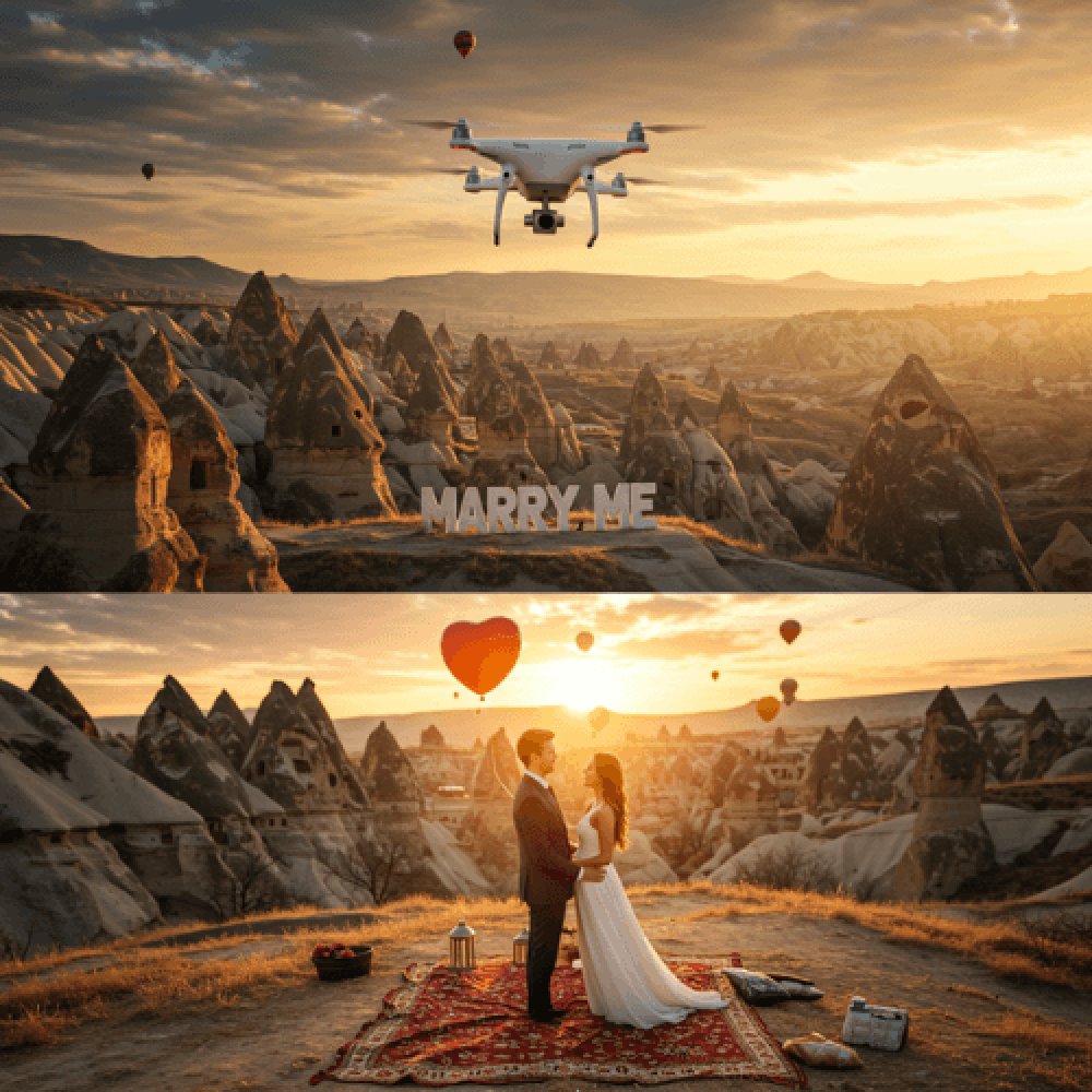 Kapadokya Teklif Drone Çekimi