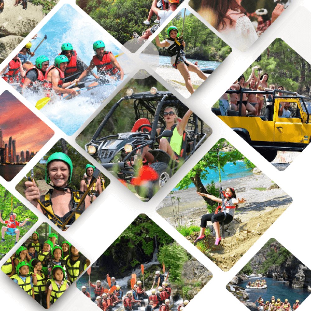 Süper Combo Rafting Jeep Safari Buggy (quad) Zipline Ve Balık Tutma