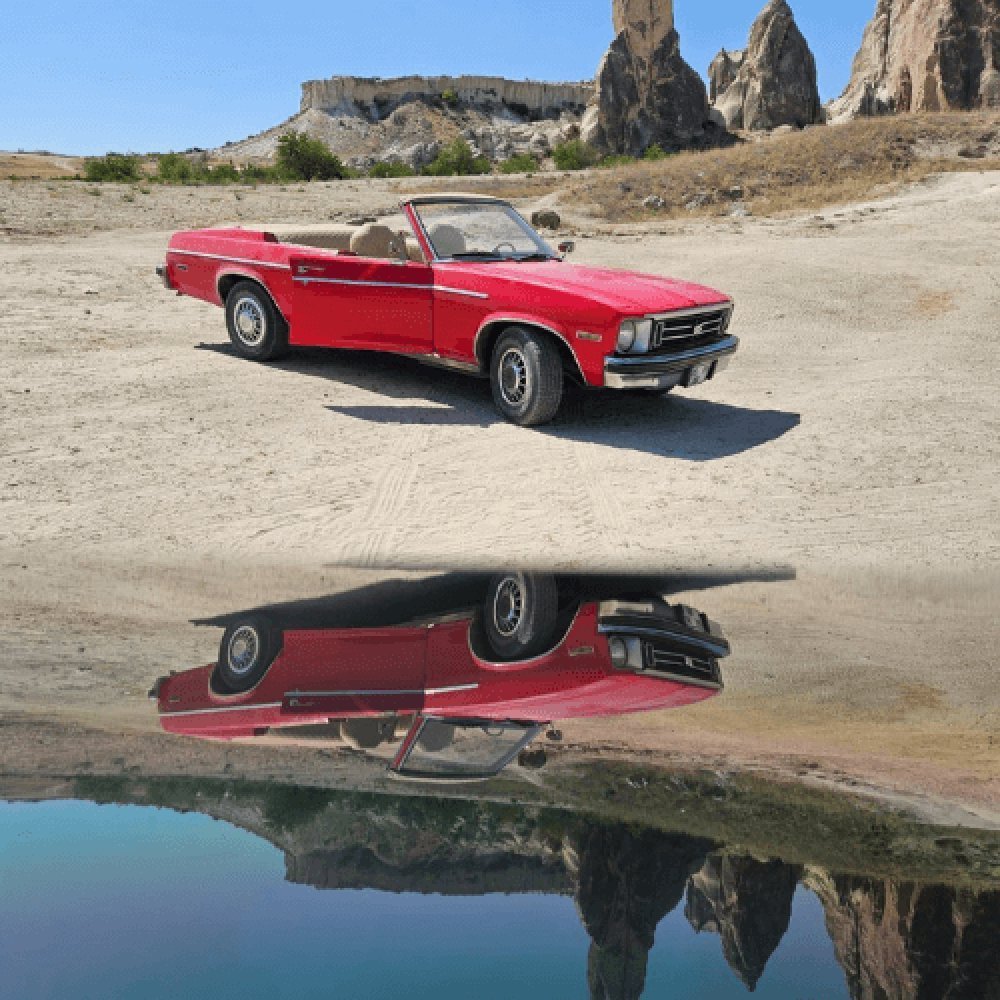 卡帕多奇亚红色经典老爷车摄影体验