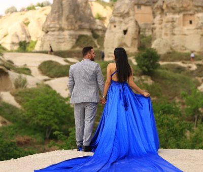 Kapadokya Gün Doğumu Uçan Elbise Fotoğraf Çekimi