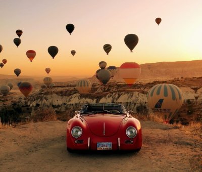 卡帕多奇亚红色保时捷摄影体验