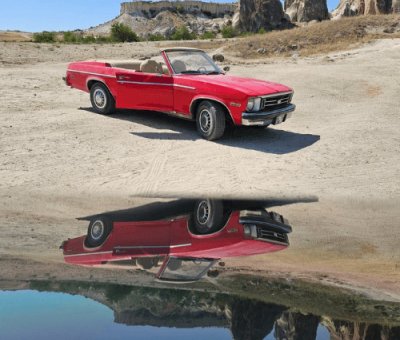 卡帕多奇亚红色经典老爷车摄影体验