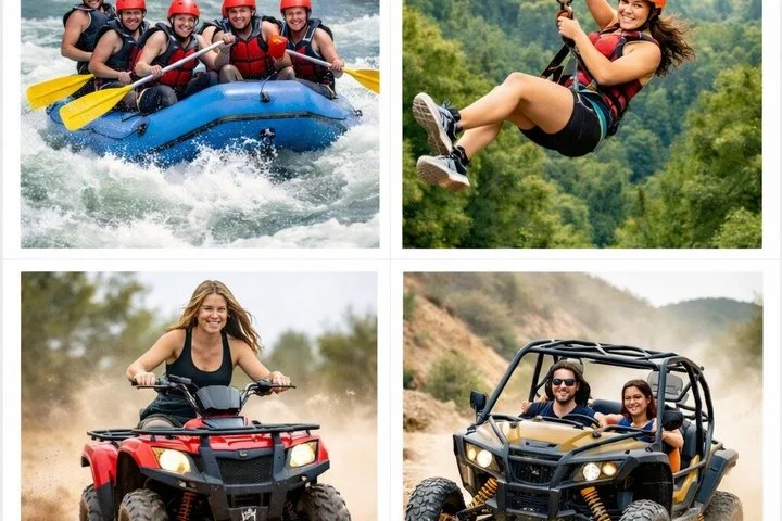 Antalya Combo Rafting Package With Quad Safari & Zipline