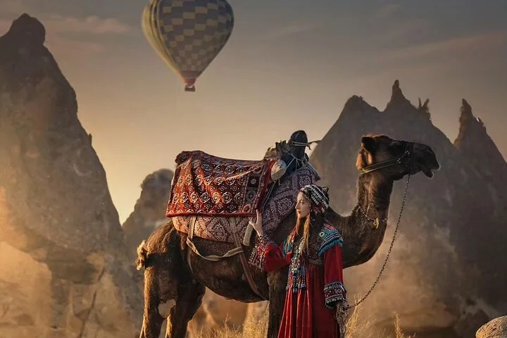 Cappadocia Camel Ride with Balloon View or at Sunset