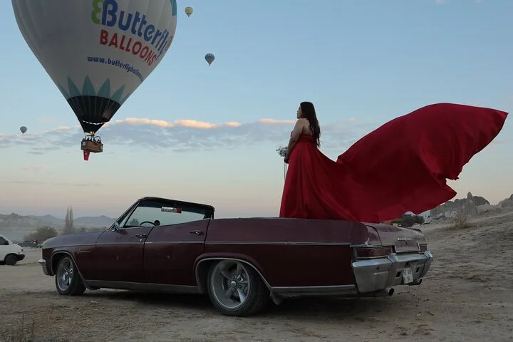 Cappadocia Photo shoot with a flying dress