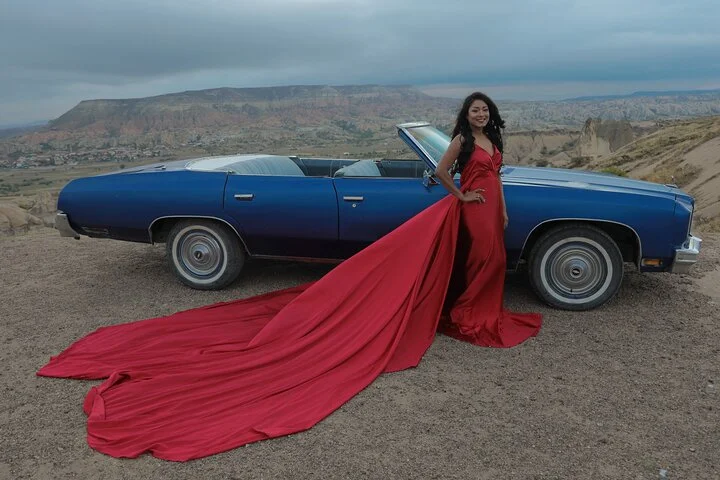Cappadocia Photo shoot with a flying dress