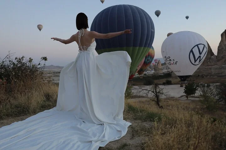 Cappadocia Photo shoot with a flying dress