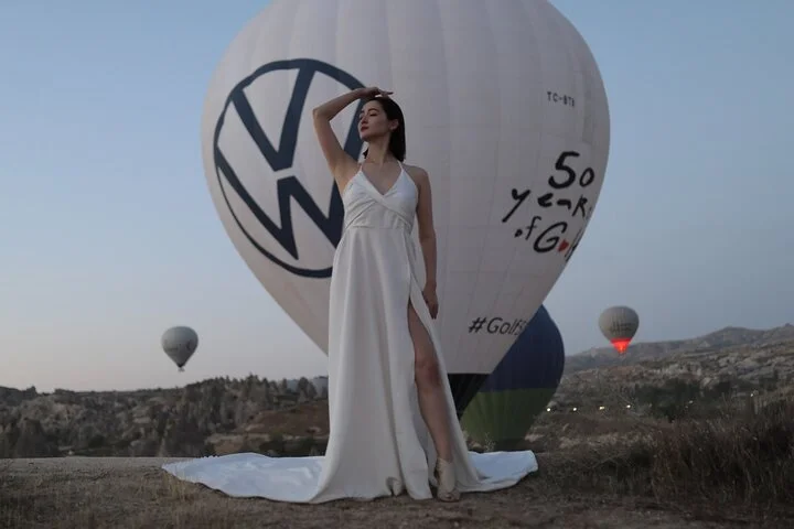 Cappadocia Photo shoot with a flying dress