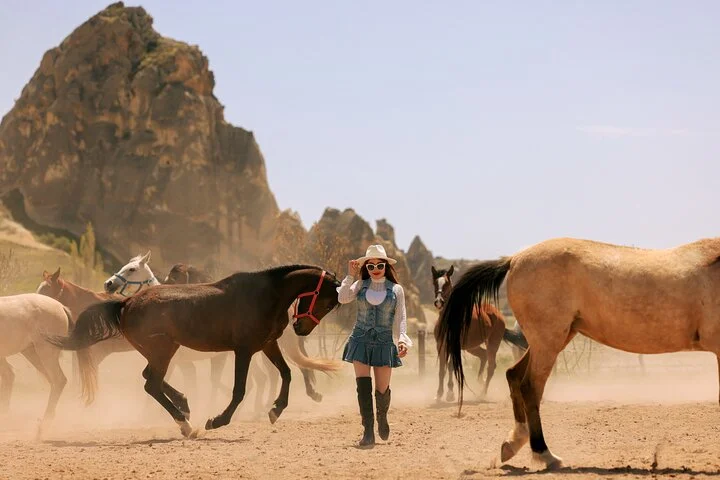 Cappadocia Running Horses Photoshoot with Private Pickup