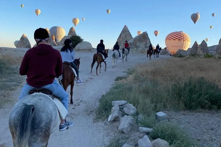 Magical horse ride with balloon in Cappadocia