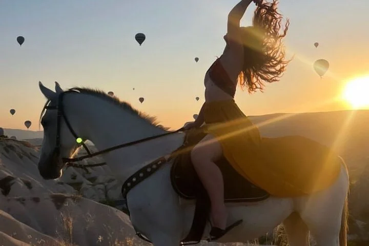 Magical horse ride with balloon in Cappadocia