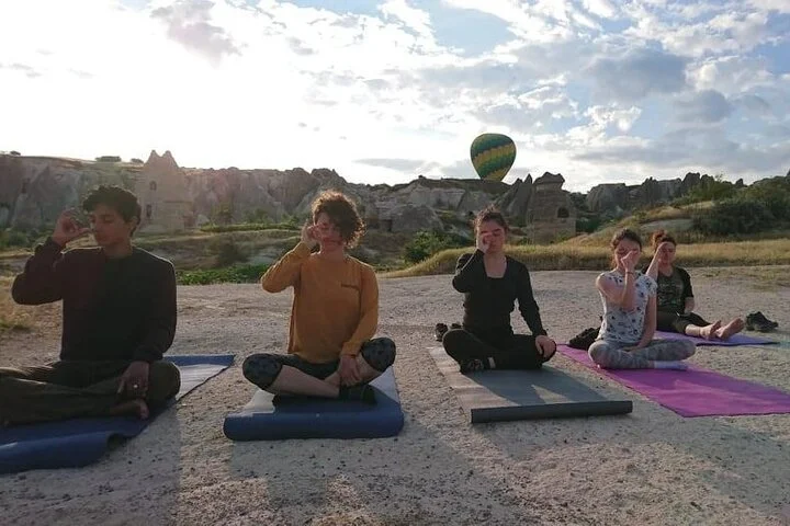 Outdoor yoga in Cappadocia