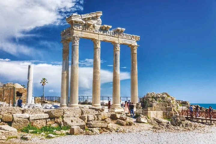 Perge Aspendos Aquaduct Side with Waterfall