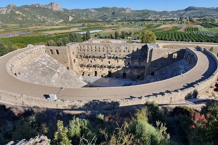 Perge Aspendos Aquaduct Side with Waterfall