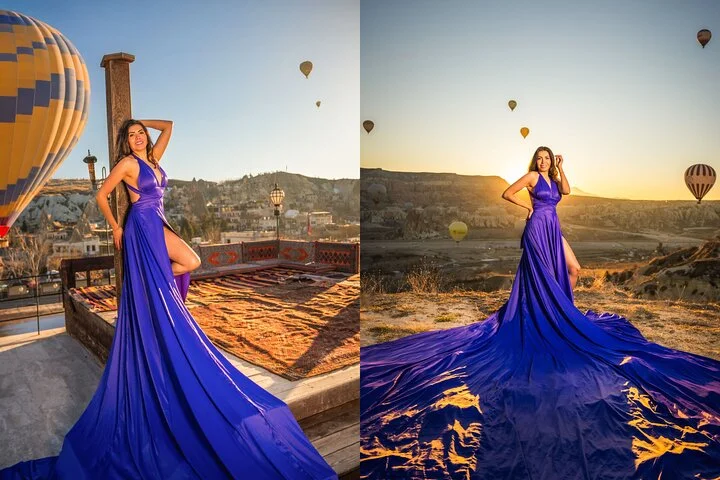 Photoshoot Experience in Cappadocia with Flying Dress