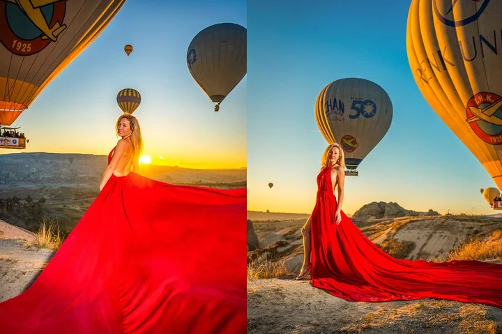 Photoshoot Experience in Cappadocia with Flying Dress