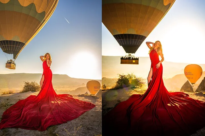 Photoshoot Experience in Cappadocia with Flying Dress