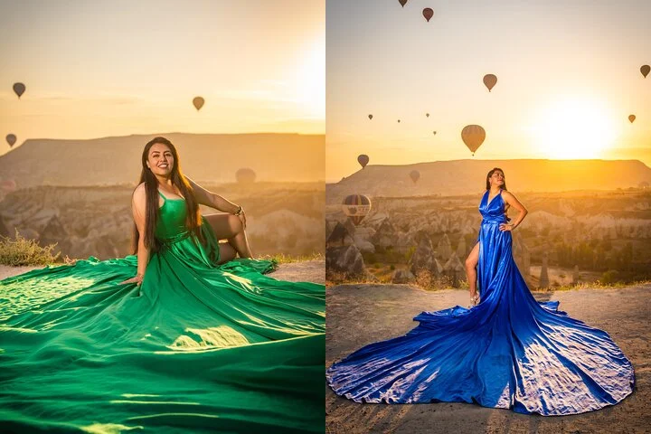 Photoshoot Experience in Cappadocia with Flying Dress