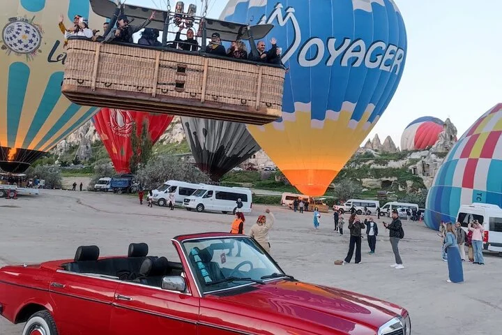 Sunrise Cappadocia Car Tour with Hot Air Balloon Views