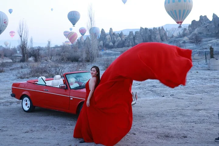 Sunrise Cappadocia Car Tour with Hot Air Balloon Views