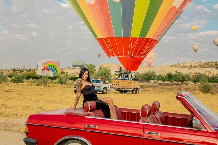 Sunrise Cappadocia Car Tour with Hot Air Balloon Views