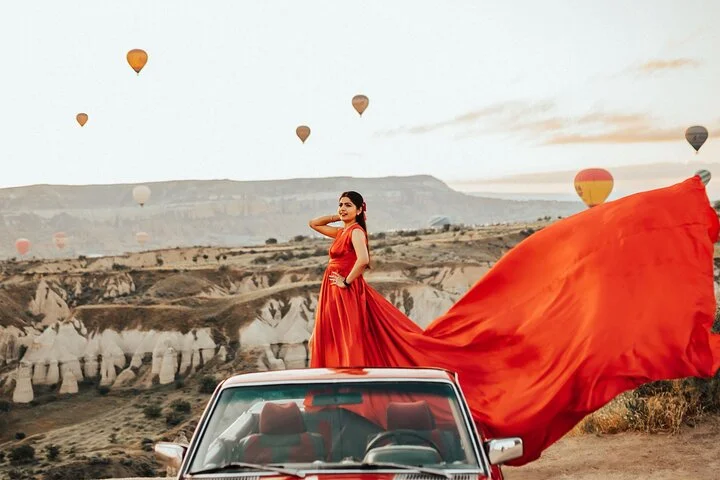 Sunrise Cappadocia Car Tour with Hot Air Balloon Views