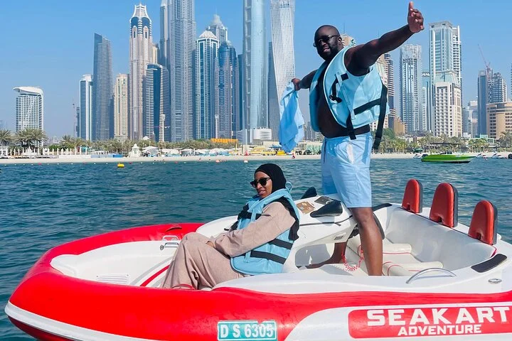 120 MINUTES Dubai Private Self-Drive SeaKart Jet Ski Boat Tour