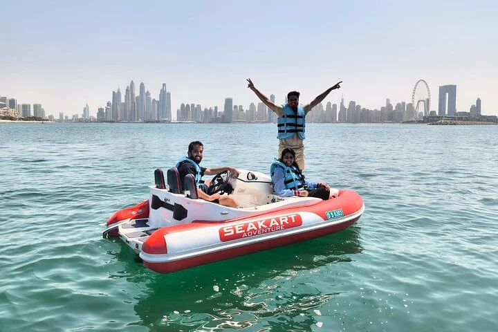 120 MINUTES Dubai Private Self-Drive SeaKart Jet Ski Boat Tour