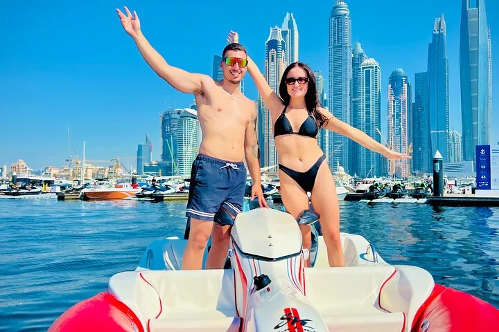 120 MINUTES Dubai Private Self-Drive SeaKart Jet Ski Boat Tour