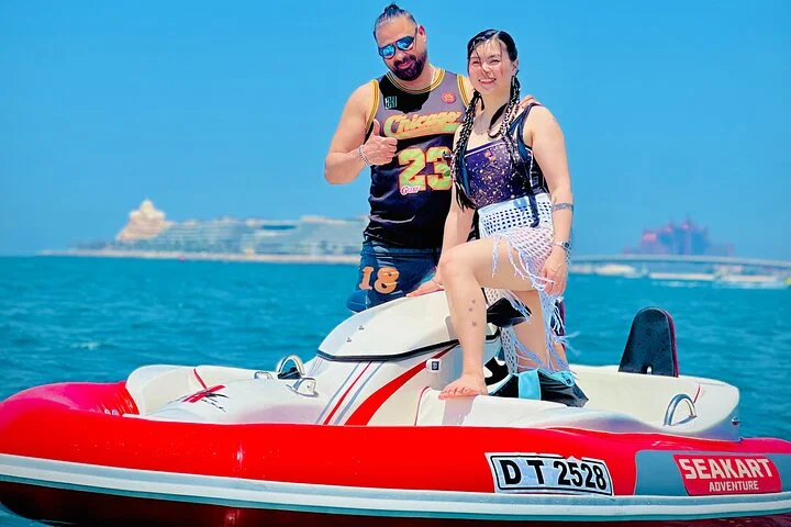 120 MINUTES Dubai Private Self-Drive SeaKart Jet Ski Boat Tour