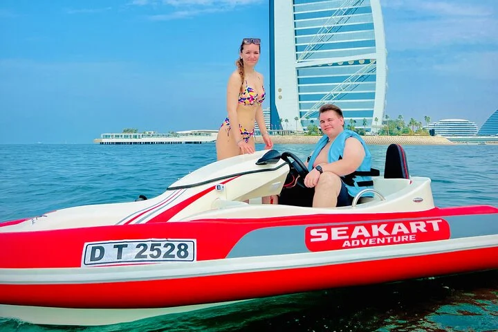 120 MINUTES Dubai Private Self-Drive SeaKart Jet Ski Boat Tour