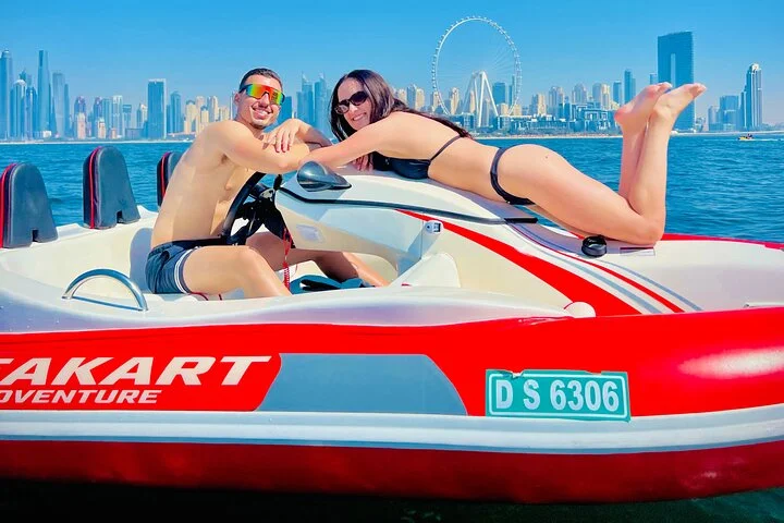 120 MINUTES Dubai Private Self-Drive SeaKart Jet Ski Boat Tour