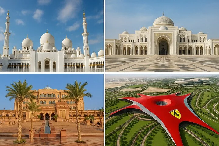 Abu Dhabi Full Day Private Tour with Grand Mosque & Palace Visit