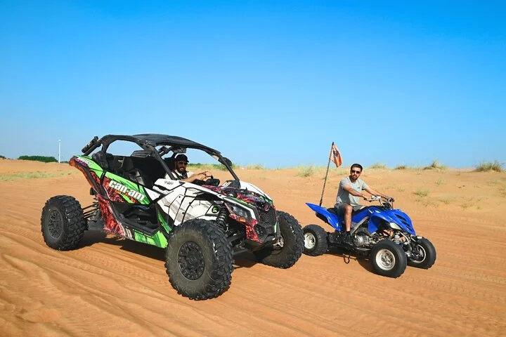 All in one Dubai Desert Safari ATV or Buggy Camelride BBQ Dinner
