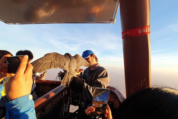 Amazing Hot Air Balloon With Beautiful Desert Sunrise View