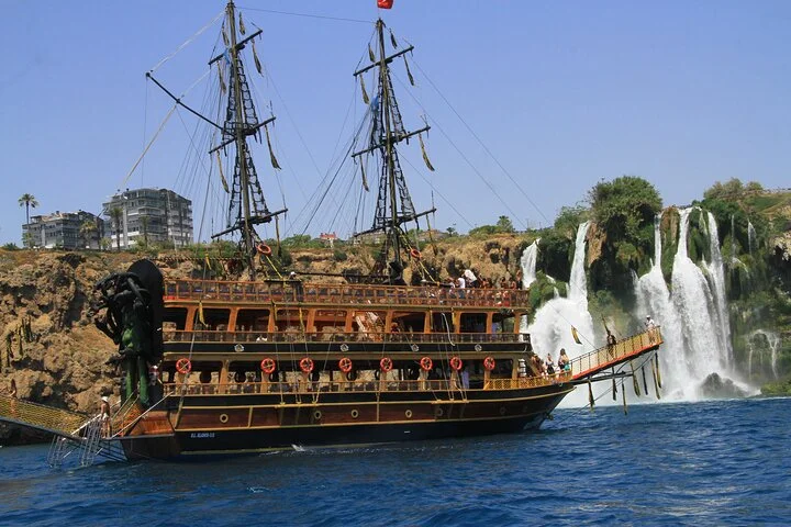 Antalya Pirate Boat Tour with Foam Party Soft Drinks & Transfer