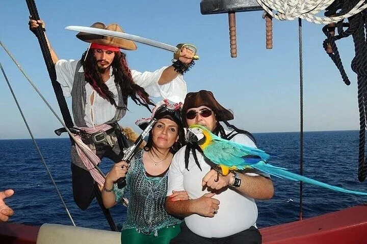 Antalya Pirate Boat Tour with Foam Party Soft Drinks & Transfer