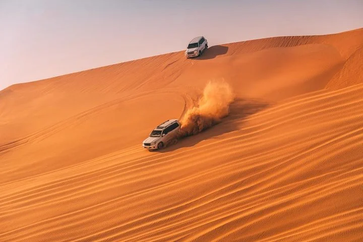 Arabian Desert Safari, BBQ Dinner, Camel Ride, Sand Boarding ATV & Live Show's