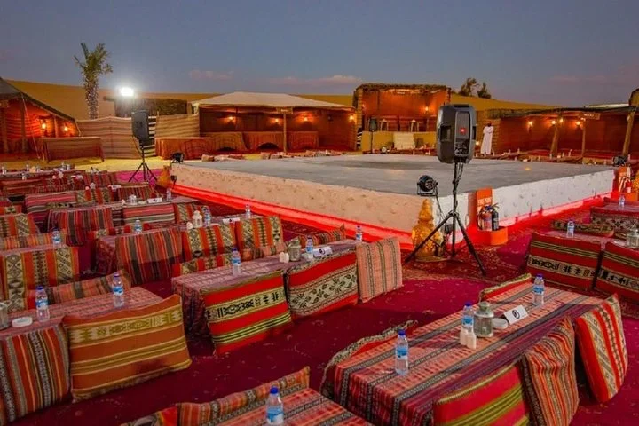 Camel Ride in Desert with Dune Bashing, BBQ Dinner and Belly Dance