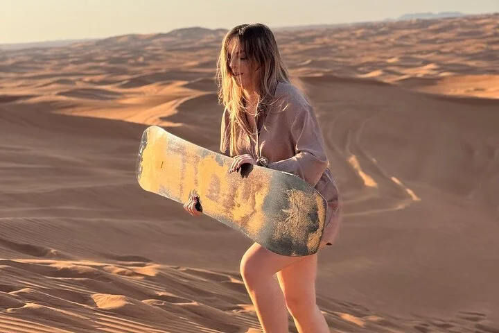 Customized Dubai Morning Desert Safari Dune Bashing Sandboarding