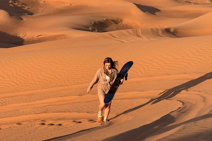 Customized Dubai Morning Desert Safari Dune Bashing Sandboarding