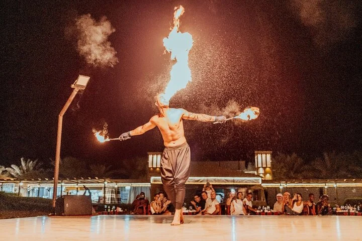 Deluxe Sunset Desert Safari: SandSurfing, Camel Ride & BBQ dinner