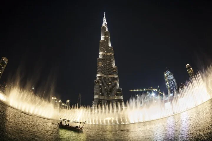 Dinner Watching Dubai Musical Fountain With Burj Khalifa View