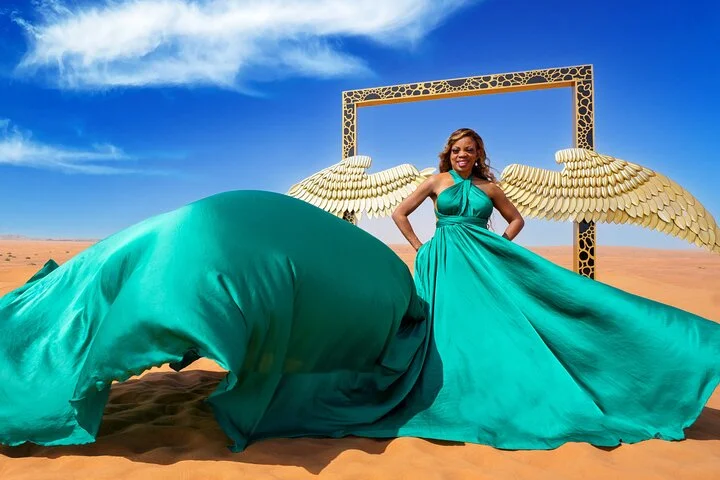 Dubai Desert Flying Dress Photography & Videography Tour