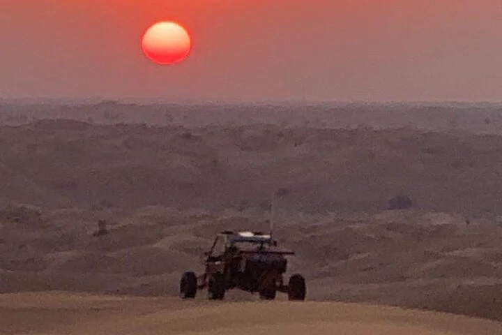 Dubai Desert Safari Adventure, Camel Ride, Sand surf, BBQ Dinner