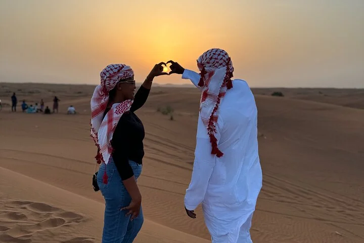 Dubai Desert Safari Adventure, Camel Ride, Sand surf, BBQ Dinner