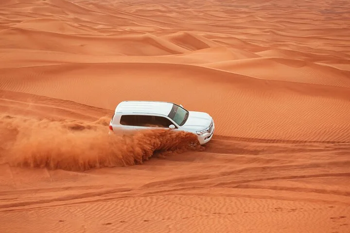 Dubai Desert Safari, Camel, Live BBQ & Shows (Private 4x4 Car)