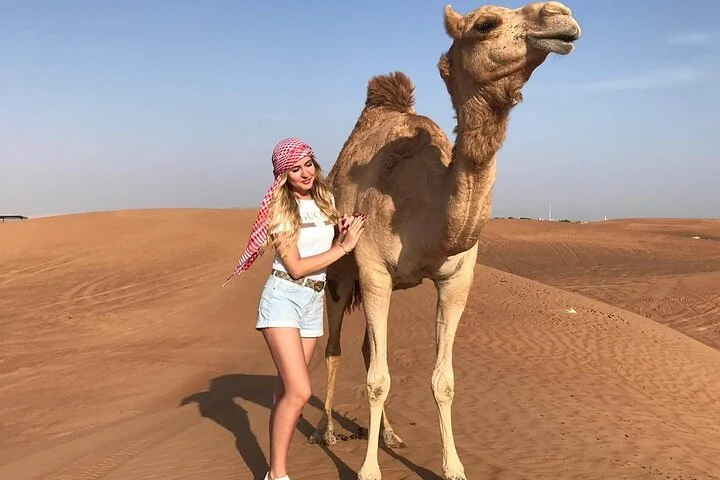 Dubai Desert Safari Dune Bashing, Camel Ride, and BBQ Dinner
