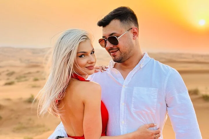 Dubai Desert Safari & Flying Dress Photoshoot in Desert